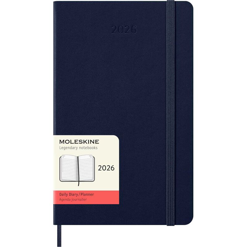 Moleskine Diary 12 Month Daily HC Large Sapphire Blue 2026 image number 0